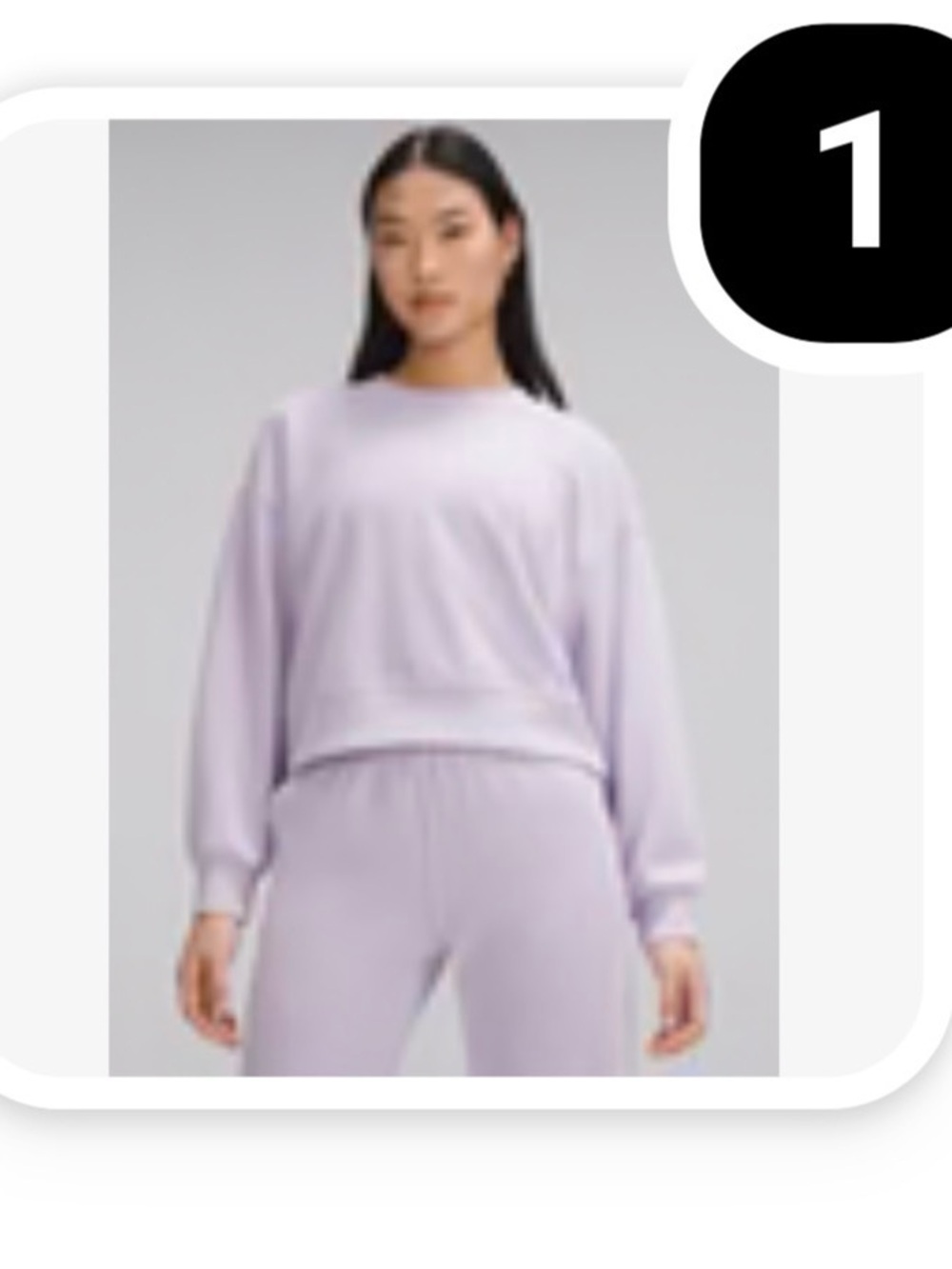 Softstreme Perfectly Oversized Cropped Crew, pelaton, light purple